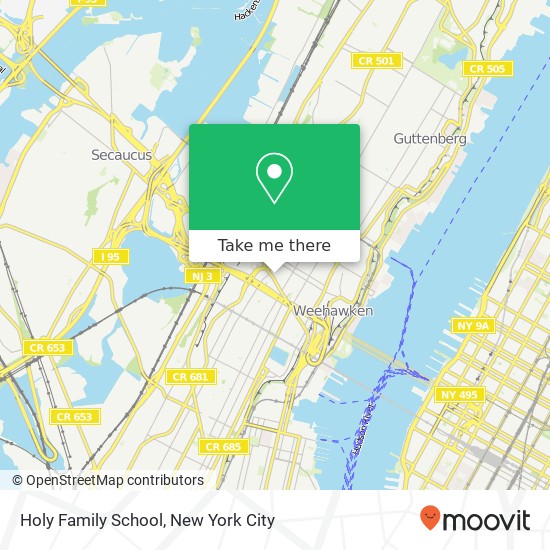 Holy Family School map