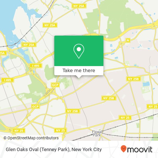 Glen Oaks Oval (Tenney Park) map