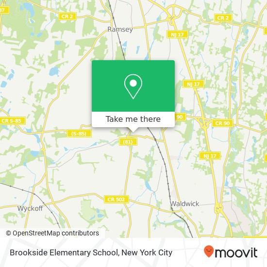 Brookside Elementary School map