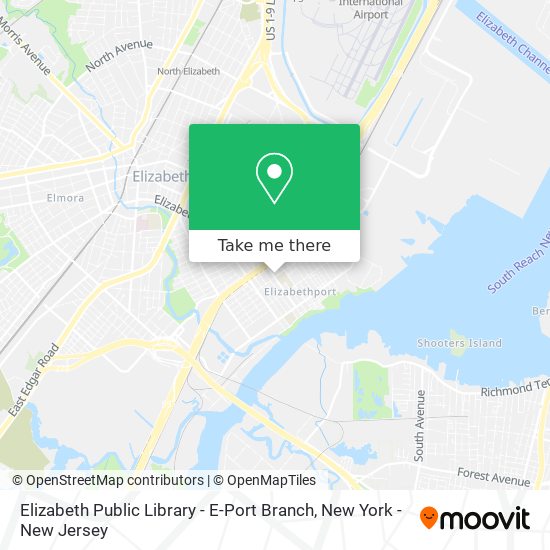 Mapa de Elizabeth Public Library - E-Port Branch