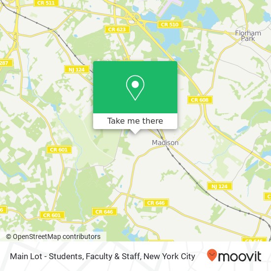 Main Lot - Students, Faculty & Staff map