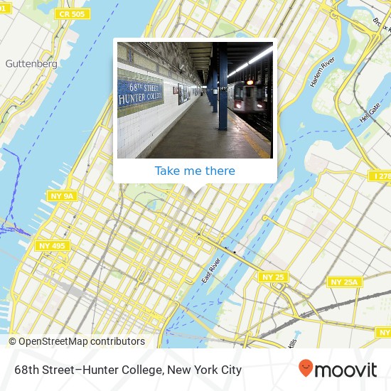68th Street–Hunter College map