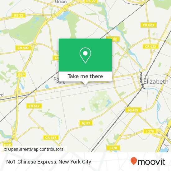 No1 Chinese Express map