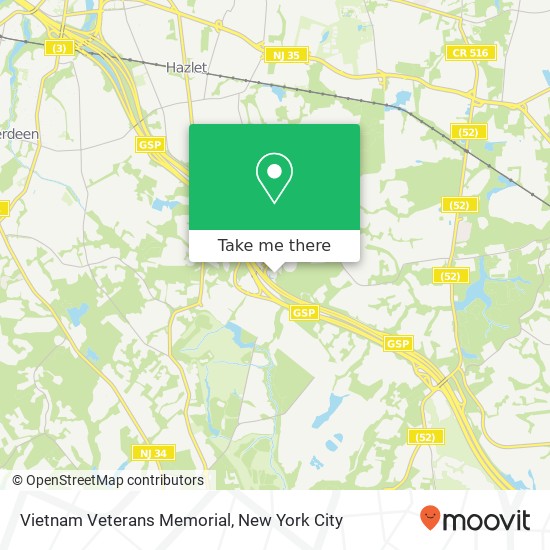 Vietnam Veterans Memorial map