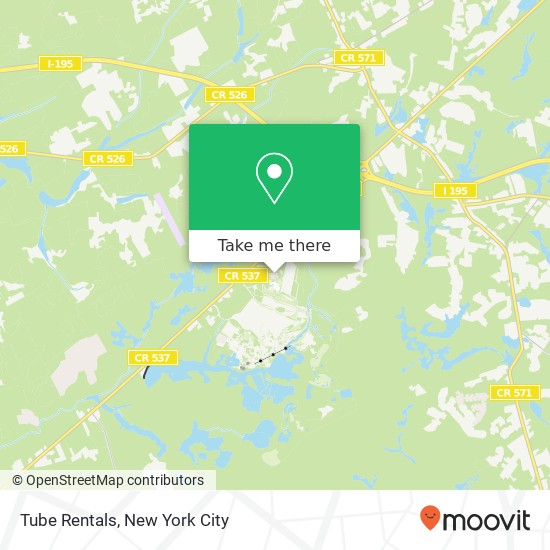 Tube Rentals map
