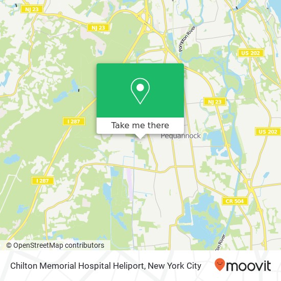 Chilton Memorial Hospital Heliport map