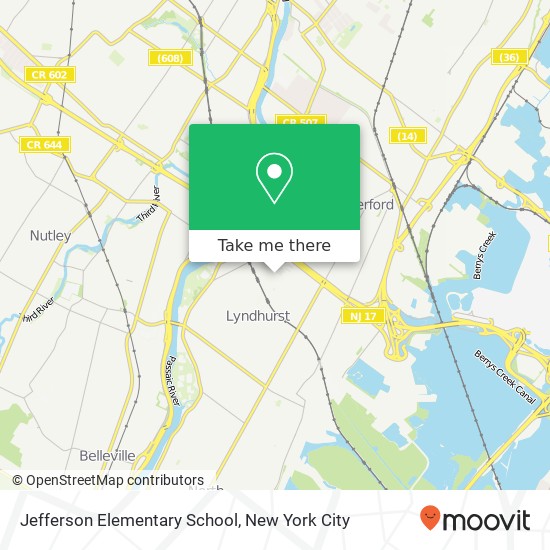 Mapa de Jefferson Elementary School