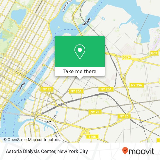 Astoria Dialysis Center map