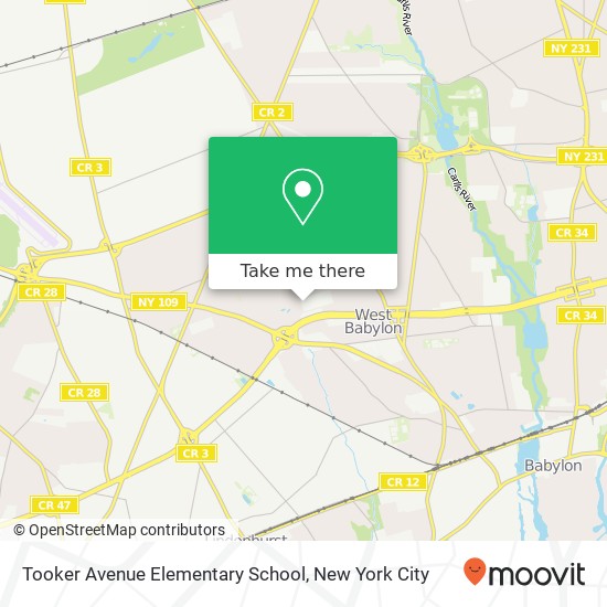 Mapa de Tooker Avenue Elementary School