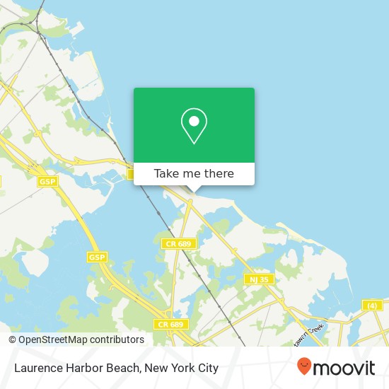 Laurence Harbor Beach map