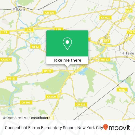 Mapa de Connecticut Farms Elementary School