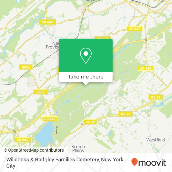 Willcocks & Badgley Families Cemetery map