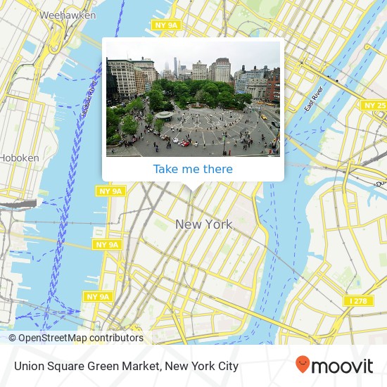 Mapa de Union Square Green Market