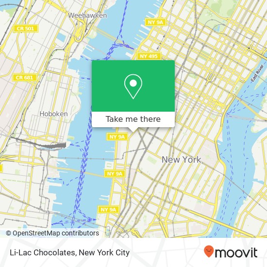 Li-Lac Chocolates map