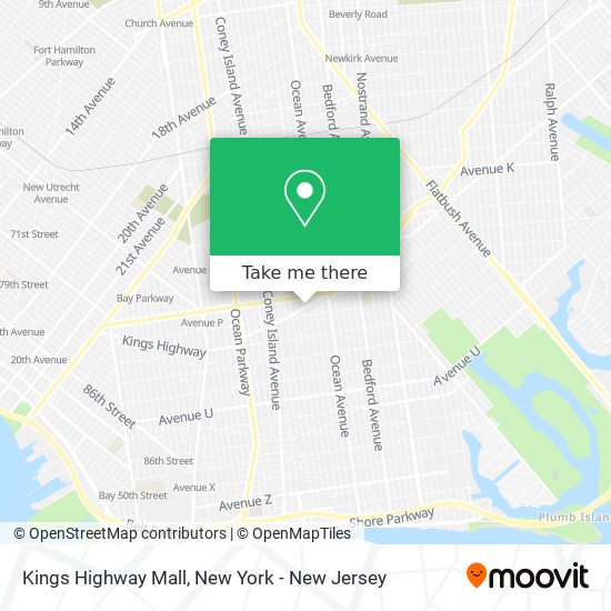 Mapa de Kings Highway Mall