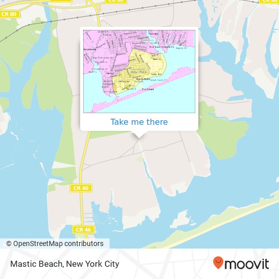 Mapa de Mastic Beach