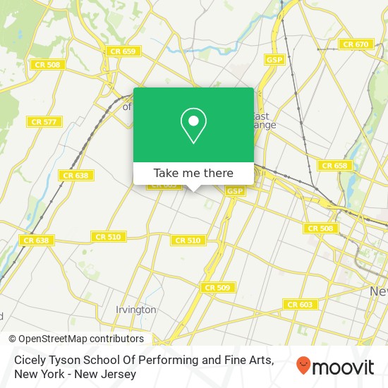 Mapa de Cicely Tyson School Of Performing and Fine Arts
