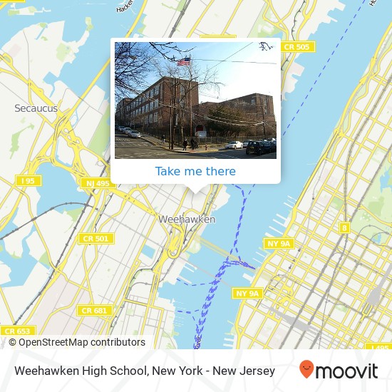 Weehawken High School map