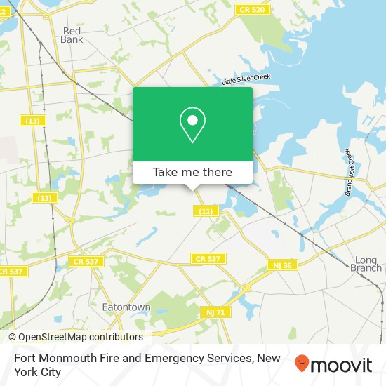 Mapa de Fort Monmouth Fire and Emergency Services