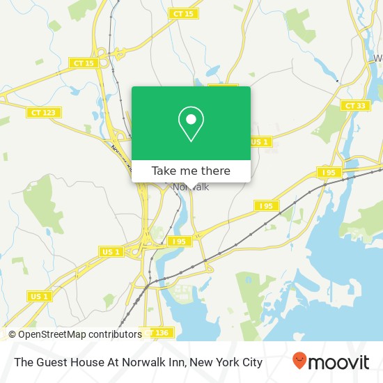 The Guest House At Norwalk Inn map