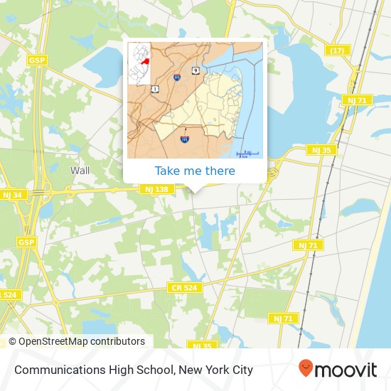 Communications High School map