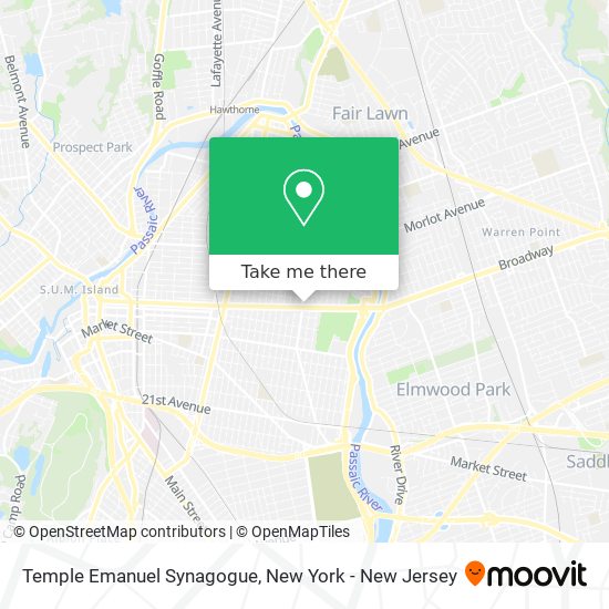 Mapa de Temple Emanuel Synagogue