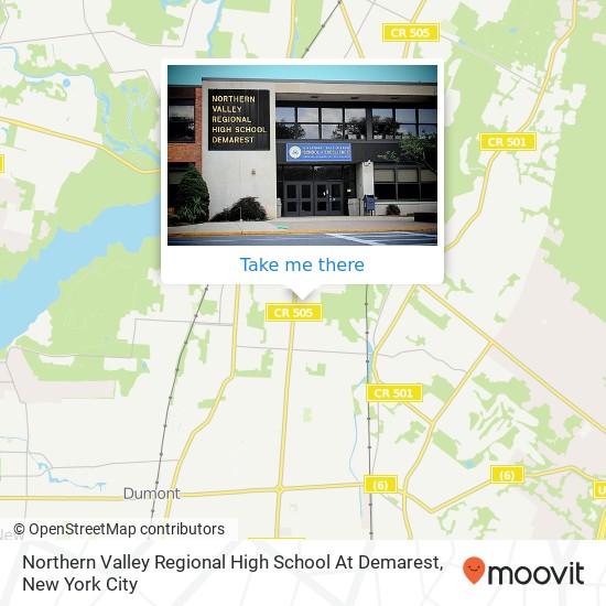 Northern Valley Regional High School At Demarest map