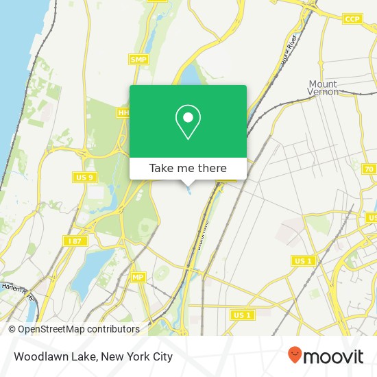 Mapa de Woodlawn Lake
