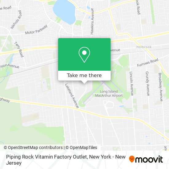 Mapa de Piping Rock Vitamin Factory Outlet