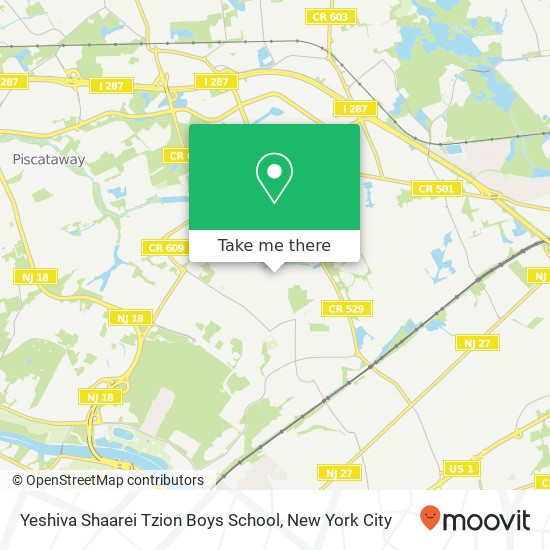 Mapa de Yeshiva Shaarei Tzion Boys School