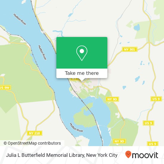 Julia L Butterfield Memorial Library map