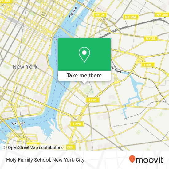 Holy Family School map