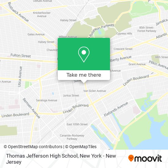 Thomas Jefferson High School map