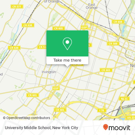 Mapa de University Middle School