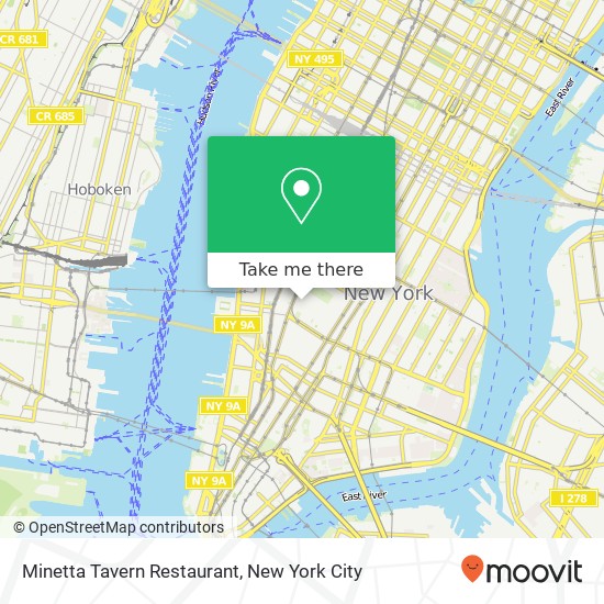 Mapa de Minetta Tavern Restaurant
