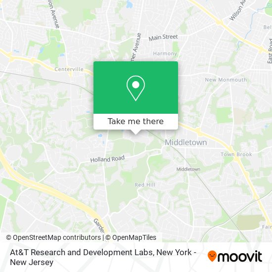 At&T Research and Development Labs map