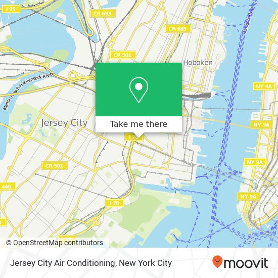 Jersey City Air Conditioning map