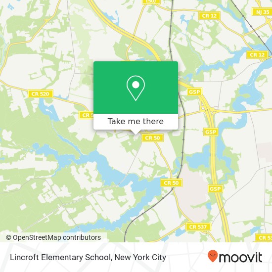 Mapa de Lincroft Elementary School