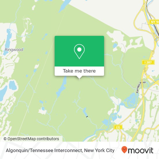 Mapa de Algonquin / Tennessee Interconnect