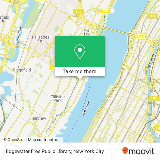 Edgewater Free Public Library map