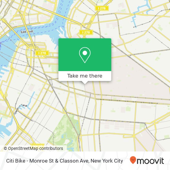 Citi Bike - Monroe St & Classon Ave map