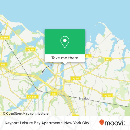 Mapa de Keyport Leisure Bay Apartments