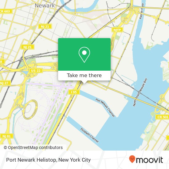 Mapa de Port Newark Helistop