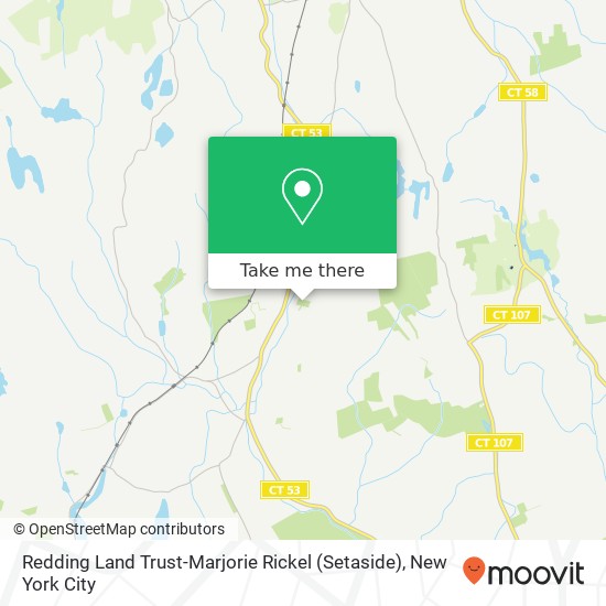Redding Land Trust-Marjorie Rickel (Setaside) map