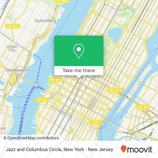 Jazz and Columbus Circle map