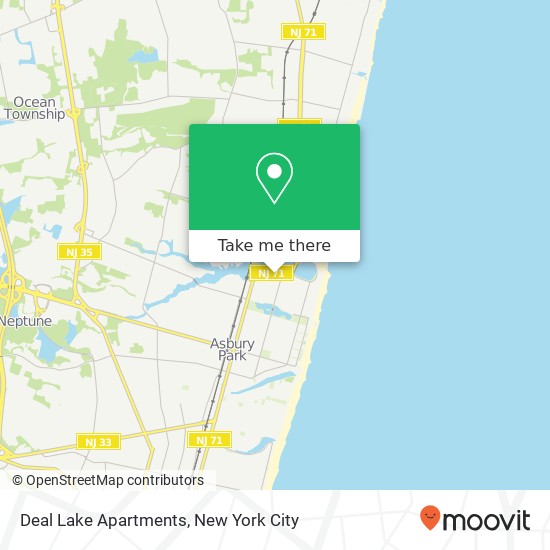 Deal Lake Apartments map