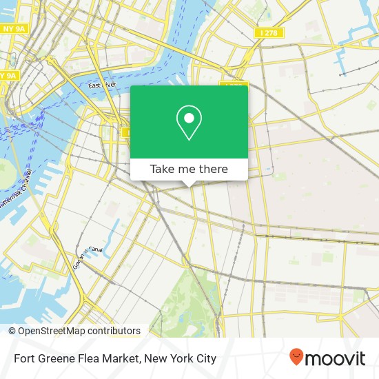 Mapa de Fort Greene Flea Market