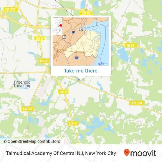 Mapa de Talmudical Academy Of Central NJ