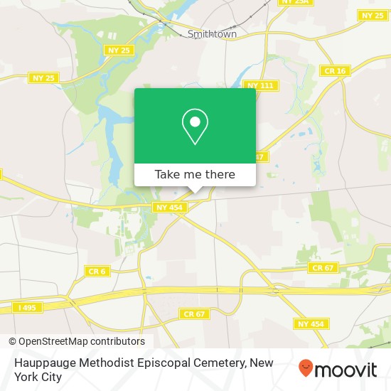 Hauppauge Methodist Episcopal Cemetery map