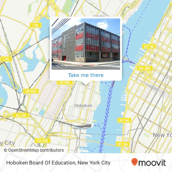 Hoboken Board Of Education map